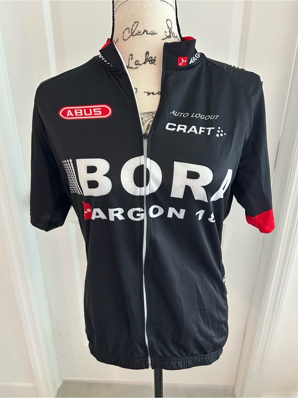 Craft BORA Argon 18 Cycling Jersey - Black with Red Accents